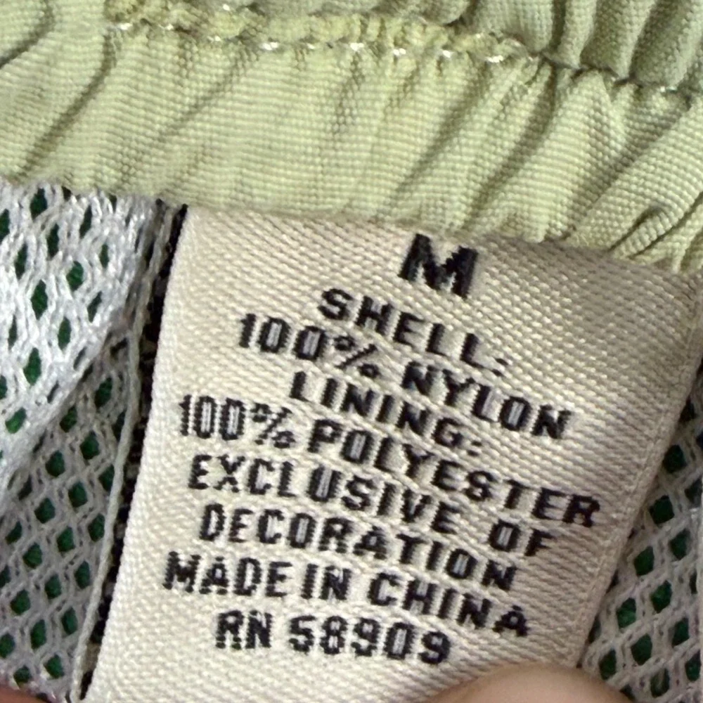 VTG Y2K Cremieux Swim Trunks Mens M Green Board Shorts Mesh Contrast Stitch Logo